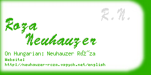 roza neuhauzer business card